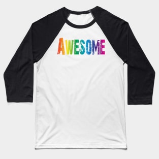 Awesome, Lgbt Lesbian Pride Gay Flag rainbow flag Baseball T-Shirt